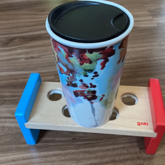 2015 Starbucks Shelby Kregel Water Color World Map Ceramic Coffee/Tea Tumbler - Picture 4 of 11